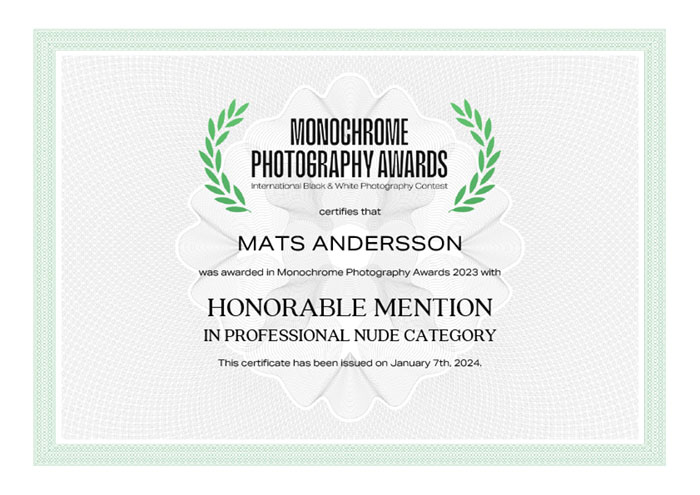 Monochrome Photography Awards Mats Andersson Sweden